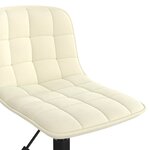 vidaXL Chaise pivotante de salle à manger Crème Velours