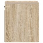 vidaXL Cabinet de chevet mural 2 Pièces Chêne Sonoma 34 5 x 33 x 40 cm