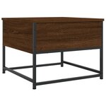 vidaXL Table basse chêne marron 51x51x40 cm bois d'ingénierie