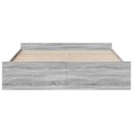 vidaXL Cadre de lit et tiroirs sonoma gris 200x200cm bois d'ingénierie