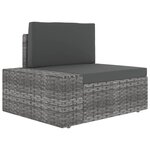 Vidaxl salon de jardin 3 pièces résine tressée gris