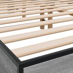 vidaXL Cadre de lit sonoma gris 150x200 cm bois d'ingénierie et métal