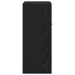 Meuble de salle de bain vidaXL Noir Chêne 60x33x80 cm en bois d'ingénierie