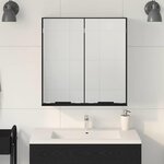 vidaXL Armoire de toilette avec miroir Chêne noir 64 x 20 x 67 cm