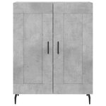 vidaXL Buffet haut Gris béton 69 5x34x180 cm Bois d'ingénierie