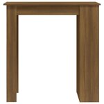 vidaXL Table de bar et rangement chêne marron bois d'ingénierie