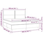 vidaXL Sommier à lattes de lit avec matelas Crème 200x200 cm Tissu