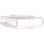 vidaXL Cadre de lit chêne marron 140x190 cm