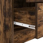 vidaXL Bureau Rangement Chêne Fumé Bois d'Ingénierie