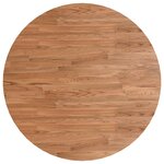 vidaXL Dessus de table rond Marron clair Ø70x1 5 cm Bois chêne traité