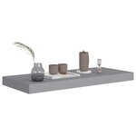 vidaXL Étagères murales flottantes 2 Pièces Gris 60x23 5x3 8 cm MDF