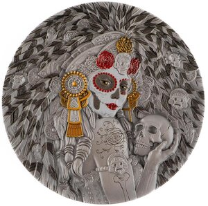 Pièce de monnaie en Argent 2000 Francs g 62.2 (2 oz) Millésime 2025 Figures of Death LADY MICTE