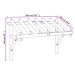 vidaXL Auvent de porte 200x100x100 cm Bois de pin solide