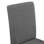 Set de 2 chaises rembourrées en tissu polyester 90 cm gris et noir 03_0003635