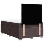 vidaXL Sommier à lattes de lit avec matelas Marron foncé 120x200 cm