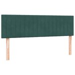 vidaXL Sommier à lattes de lit et matelas vert foncé 160x210cm velours