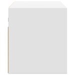 vidaXL Meuble TV mural avec lumières LED blanc 80x31x35 cm