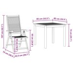 vidaXL Ensemble de salle à manger pour jardin 3 Pièces Marron