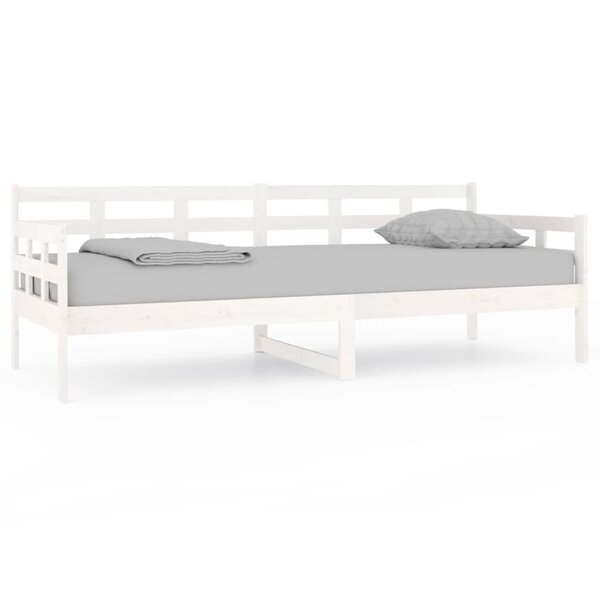 vidaXL Lit de jour blanc bois de pin massif 80x200 cm