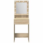 vidaXL Table de Toilette avec étagère Chêne Sonoma 50 x 41 x 135 cm