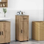 vidaXL Cabinet de salle de bain chêne artisanal 30 x 35 x 80 cm