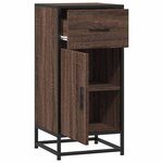vidaXL Buffet chêne marron 35 5x35x76 cm bois d'ingénierie et métal