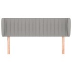 vidaXL Tête de lit avec oreilles Gris clair 147x23x78/88 cm Tissu