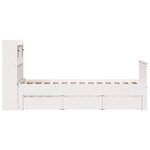 vidaXL Lit bibliothèque sans matelas blanc 90x190cm bois de pin massif