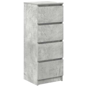 vidaXL Buffet gris béton 37 5x35x99 cm bois d'ingénierie