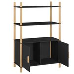 vidaXL Buffet haut Noir 80x40x121 cm Bois d'ingénierie