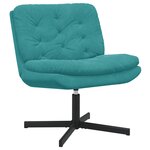 vidaXL Fauteuil relaxant pivotant Turquoise 63 x 75 x 76 cm Velours