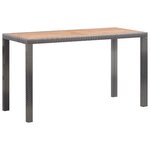vidaXL Salon de jardin 5 Pièces Résine tressée bois d'acacia Anthracite