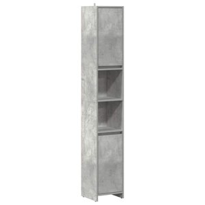 vidaXL Armoire de salle de bain Gris béton 30x30x183 5 cm Aggloméré