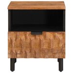 vidaXL Cabinet de chevet avec tiroir 2 Pièces Marron 40 x 33 x 46 cm