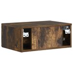 vidaXL Cabinet de chevet avec tiroir Chêne fumé 49 x 34 5 x 20 cm