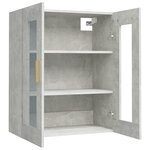 vidaXL Armoire murale suspendue Gris béton 69 5x34x90 cm