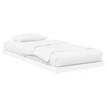 vidaXL Cadre de lit surélevé Blanc 71 5 x 190 cm Bois d'ingénierie