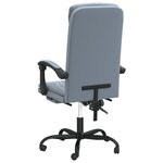 vidaXL Fauteuil inclinable de bureau Gris foncé Velours