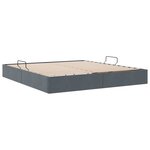 vidaXL Cadre de lit ottoman Gris foncé 180 x 200 cm Velours