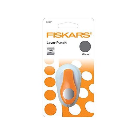Perforatrice à levier M 'cercle' 25 mm Blanc / orange FISKARS