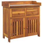 vidaXL Armoire de jardin avec tiroir Naturel 78 x 36 5 x 78 cm