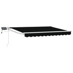 vidaXL Store rétractable manuel avec LEDs Noir et Blanc 3 x 2 5 m