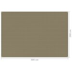vidaXL Tapis de tente 200x300 cm Taupe