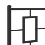 vidaXL Cadre de lit métal avec tête de lit/pied de lit noir 90x190 cm