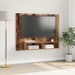 vidaXL Meuble TV mural Bois ancien 120 x 23.5 x 90 cm