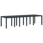 vidaXL Table de Jardin Anthracite 300 x 100 x 73 cm polyrotin