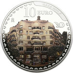 Pièce de monnaie en Argent 10 Euro g 27 Millésime 2026 Antoni Gaudi CASA MILA (PRÉCOMMANDE)