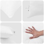 vidaXL Couette d'été avec oreiller 3 pièces Blanc Microfibre
