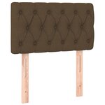 vidaXL Tête de lit à LED Marron foncé 80x7x78/88 cm Tissu