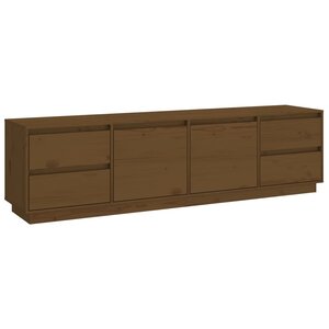 vidaXL Meuble TV Marron miel 176x37x47 5 cm Bois de pin massif
